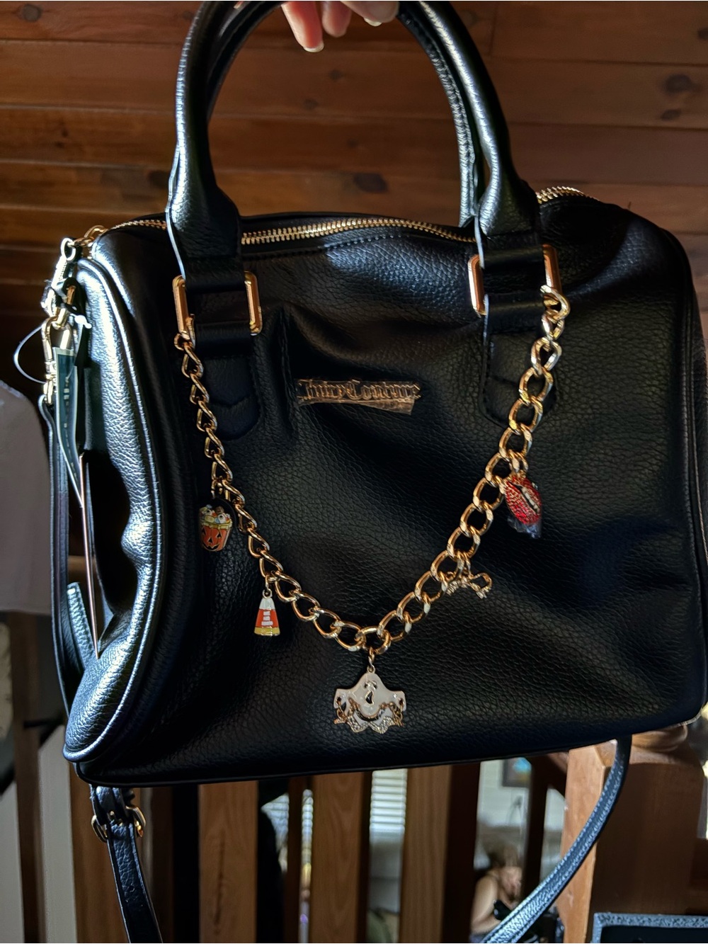 NWT Viral Juicy Couture Boo Crew Halloween Satchel Black Charm Bag